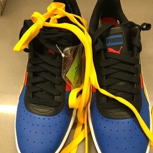 Puma sneakers. Black/ Red/Yellow. M size 9/ W-11